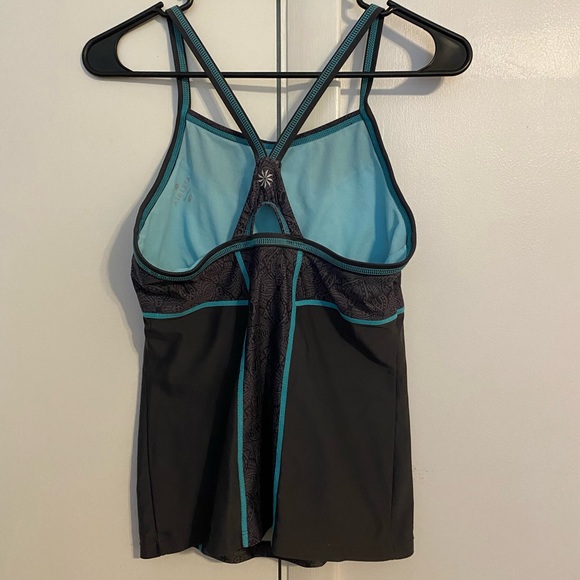 Athleta Grey and Blue Designed Tankini - Picture 3 of 6
